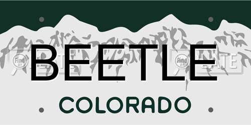 BEETLE Colorado License Plate