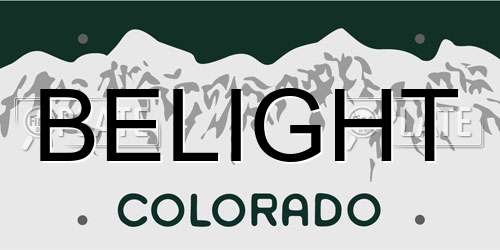 BELIGHT Colorado License Plate