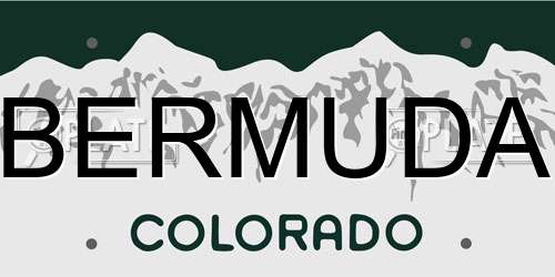 BERMUDA Colorado License Plate