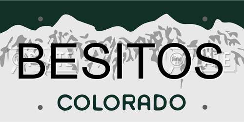 BESITOS Colorado License Plate