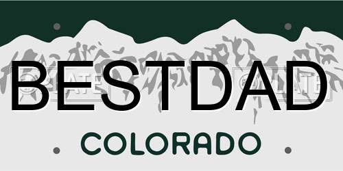 BESTDAD Colorado License Plate