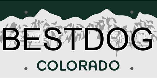 BESTDOG Colorado License Plate