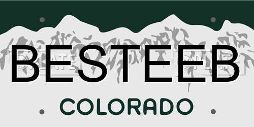 BESTEEB Colorado License Plate