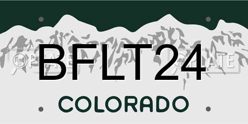 BFLT24 Colorado License Plate