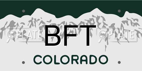 BFT Colorado License Plate