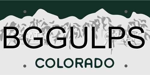 BGGULPS Colorado License Plate