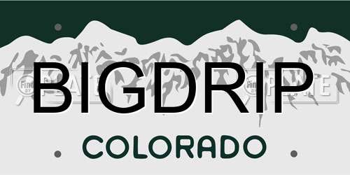 BIGDRIP Colorado License Plate