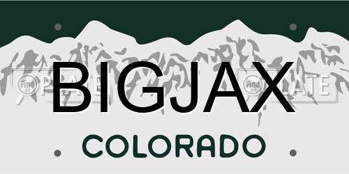 BIGJAX Colorado License Plate