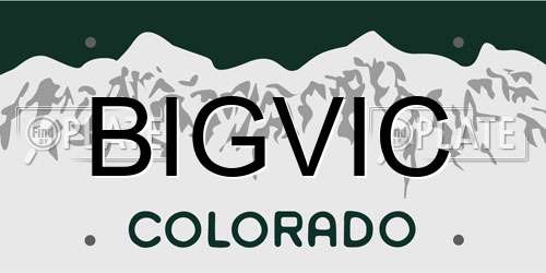 BIGVIC Colorado License Plate