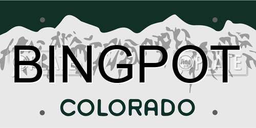BINGPOT Colorado License Plate