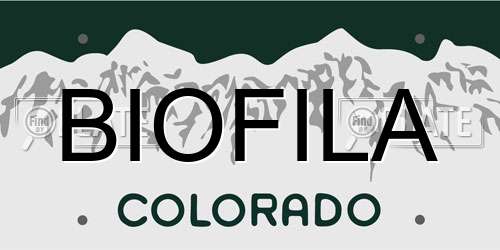 BIOFILA Colorado License Plate