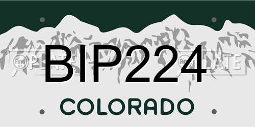 BIP224 Colorado License Plate