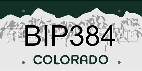 BIP384 Colorado License Plate