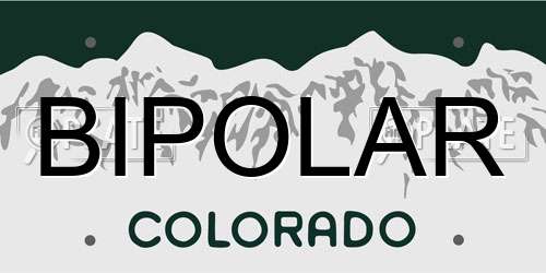 BIPOLAR Colorado License Plate