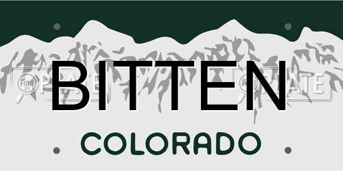 BITTEN Colorado License Plate