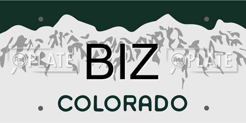 BIZ Colorado License Plate