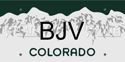 BJV Colorado License Plate