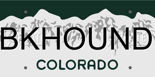 BKHOUND Colorado License Plate