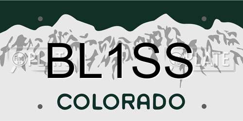 BL1SS Colorado License Plate