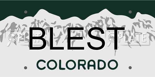 BLEST Colorado License Plate
