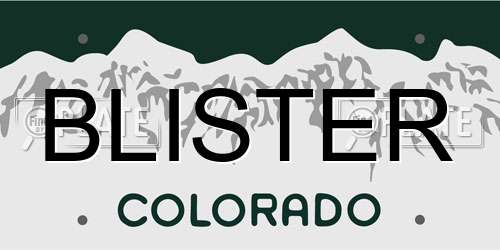 BLISTER Colorado License Plate
