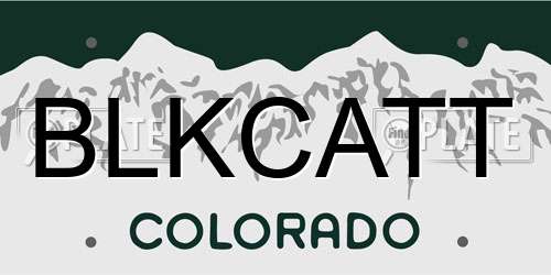 BLKCATT Colorado License Plate