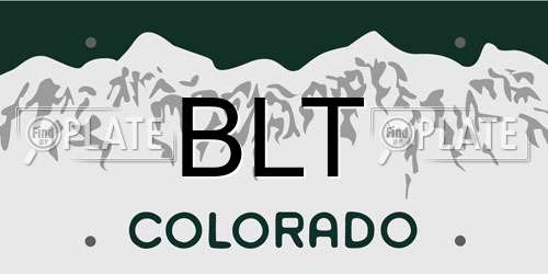 BLT Colorado License Plate