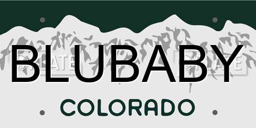 BLUBABY Colorado License Plate