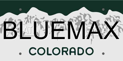 BLUEMAX Colorado License Plate