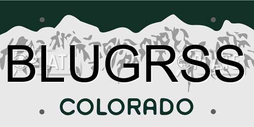 BLUGRSS Colorado License Plate