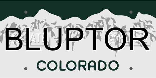 BLUPTOR Colorado License Plate