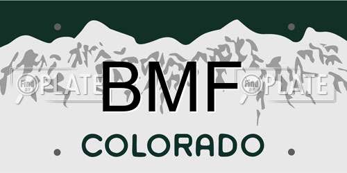 BMF Colorado License Plate