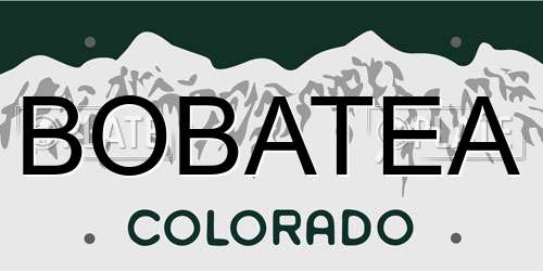 BOBATEA Colorado License Plate