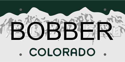 BOBBER Colorado License Plate