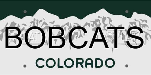 BOBCATS Colorado License Plate