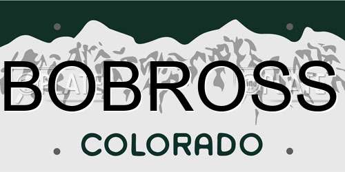 BOBROSS Colorado License Plate