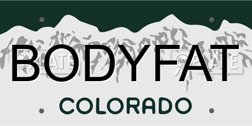 BODYFAT Colorado License Plate