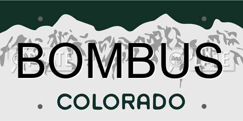BOMBUS Colorado License Plate