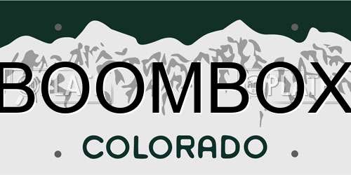 BOOMBOX Colorado License Plate