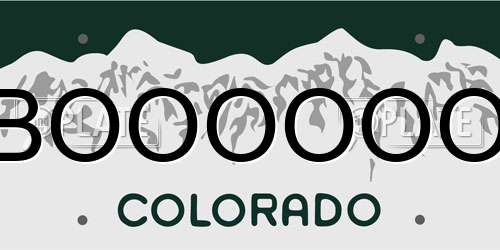 BOOOOOO Colorado License Plate