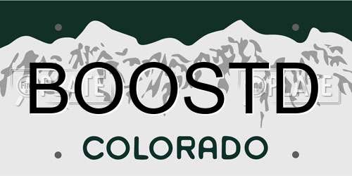BOOSTD Colorado License Plate