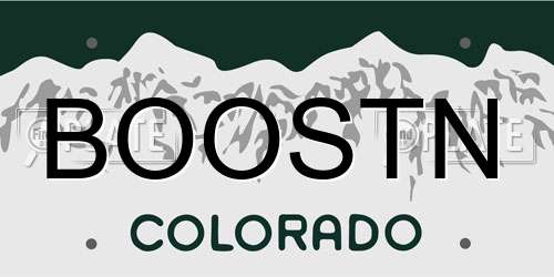 BOOSTN Colorado License Plate