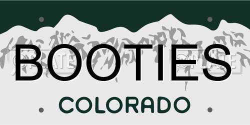 BOOTIES Colorado License Plate