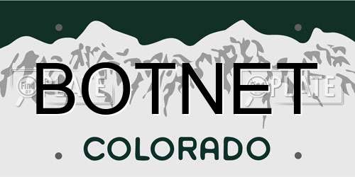 BOTNET Colorado License Plate
