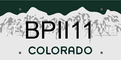 BPII11 Colorado License Plate