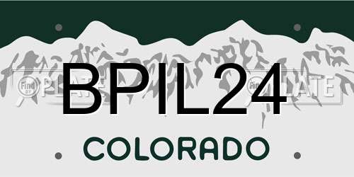 BPIL24 Colorado License Plate