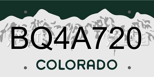 BQ4A720 Colorado License Plate