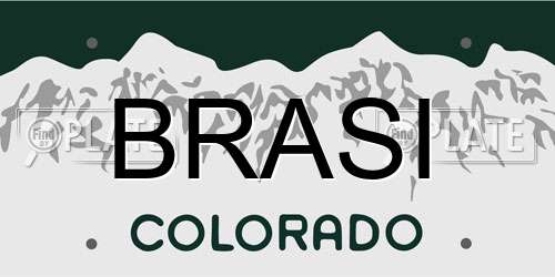 BRASI Colorado License Plate