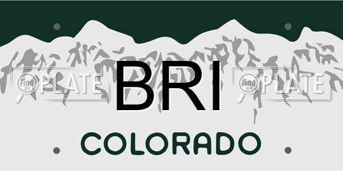 BRI Colorado License Plate