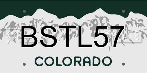 BSTL57 Colorado License Plate